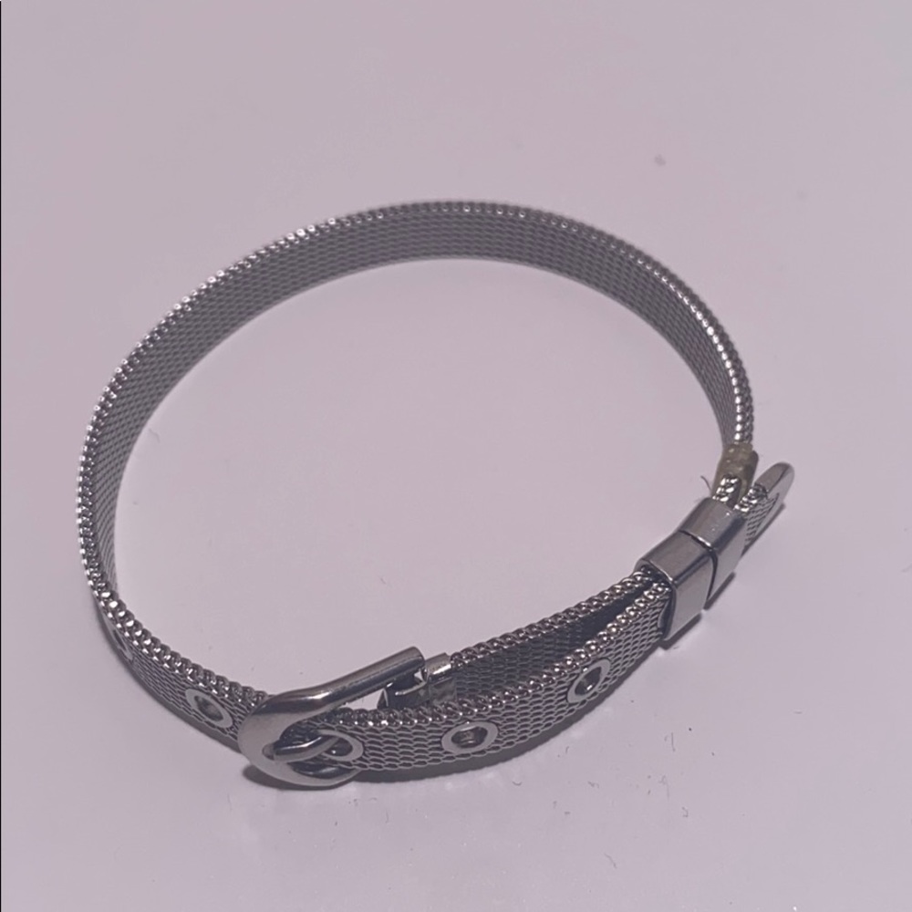 Silver Tone buckle bracelet